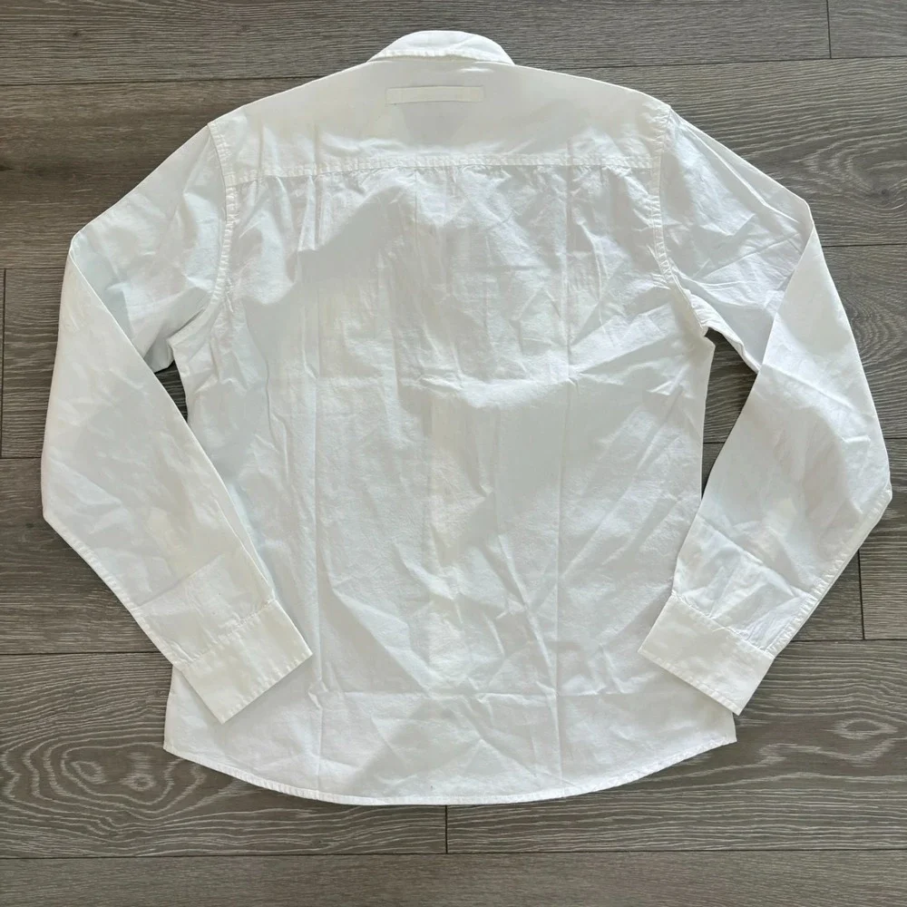 Vintage Cockpit USA Mens White Long Sleeve D.I. Heritage Button Up Shirt‎ Size M